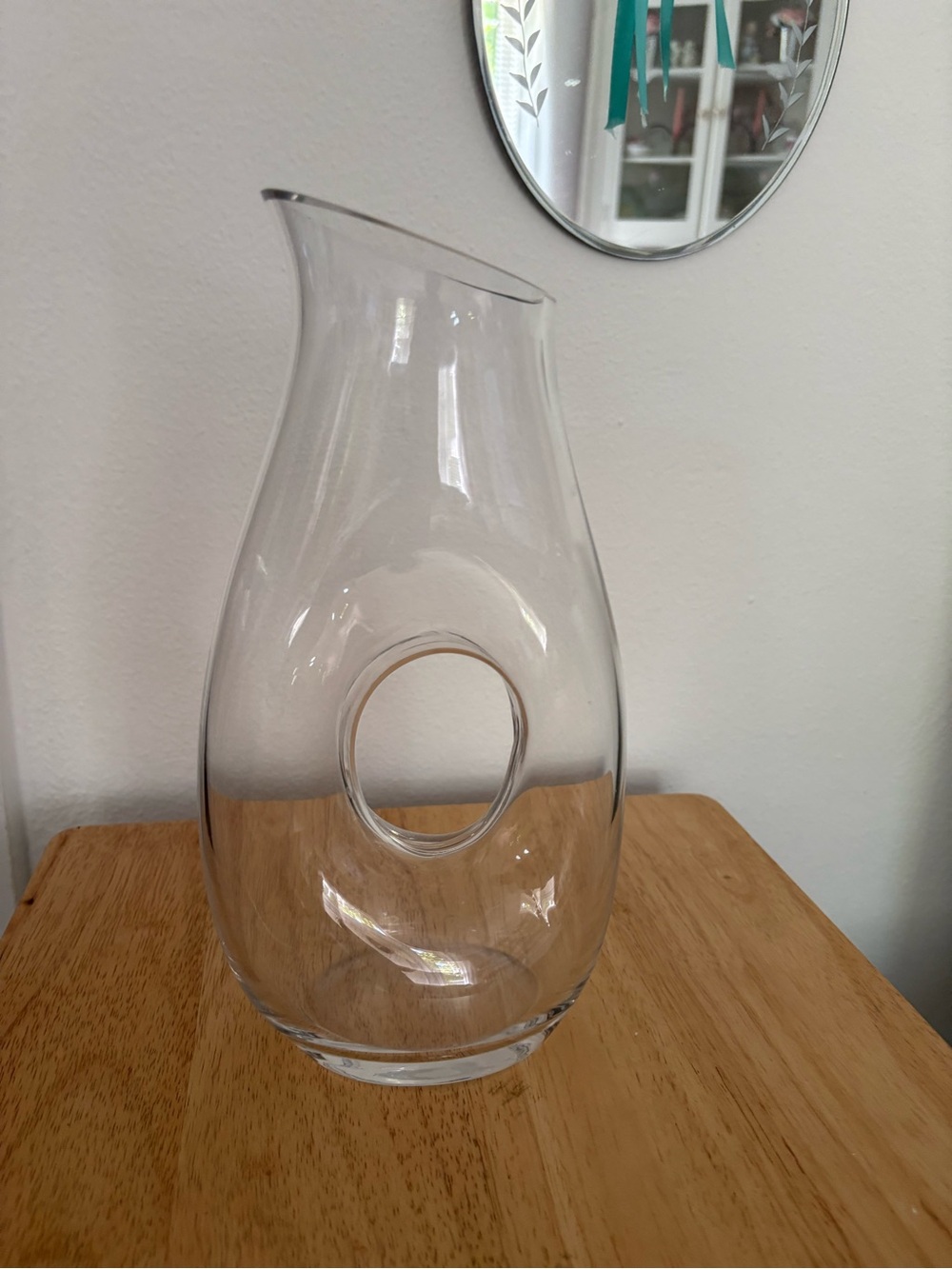 Clear Glass Hole-Accent Vase - Transparent